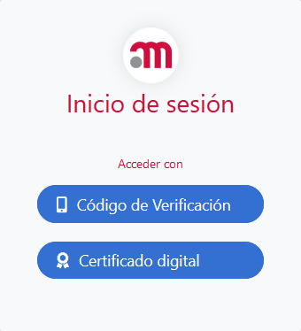 Pantalla de inicio de sesión, primer acceso